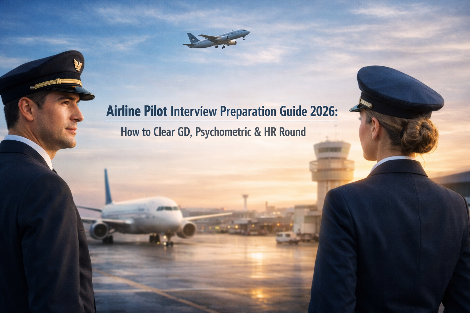 Airline pilot interview preparation 2026 – candidate in GD, psychometric test and HR round