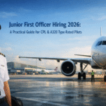 Junior First Officer Hiring 2026 guide for CPL and A320 type-rated pilots