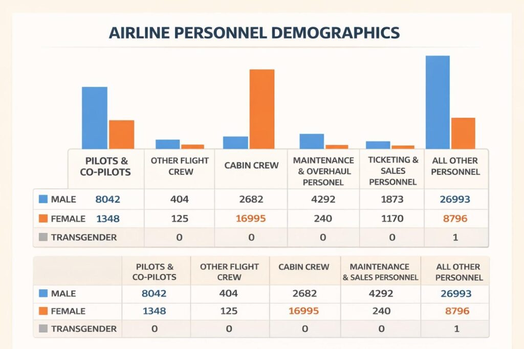 Gender-Wise Personnel Statistics for year