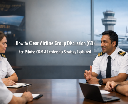 Airline pilot group discussion 2026 testing CRM and leadership skills
