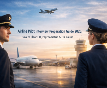 Airline pilot interview preparation 2026 – candidate in GD, psychometric test and HR round